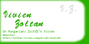 vivien zoltan business card
